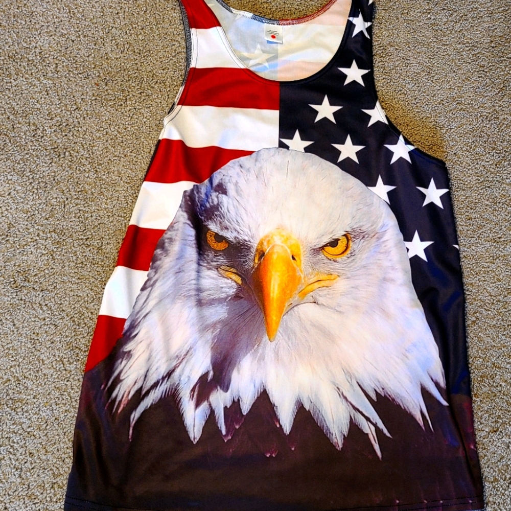 American flag/eagle tank top